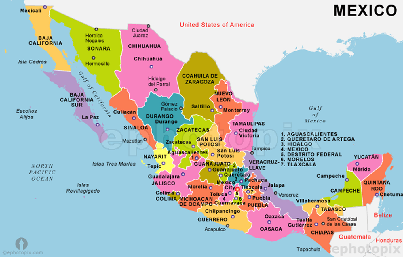 MEXICO MAP - Map Of World